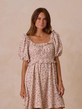 Rylee + Cru Shayla Dress Large Womens Lightweight Casual Summer Wildflower print